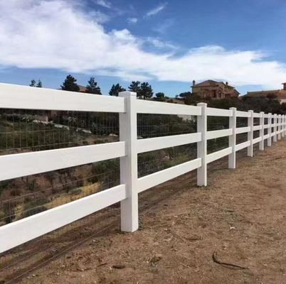 3 trilhas vedação de vinil pesada, cerca de cavalo de PVC de fazenda 1,2m de altura
