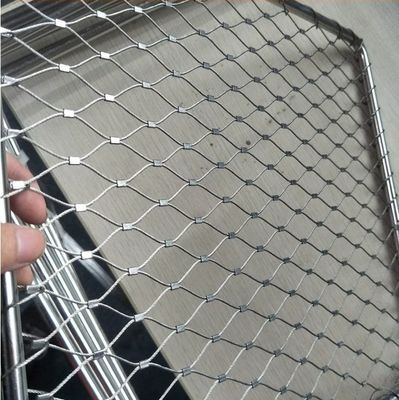 Forte durável 316 aço inoxidável rede de fio de corda 100x100mm para escada