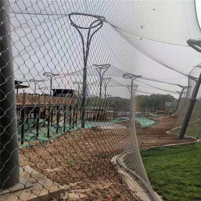 Rede de corda de aço inoxidável 20x20mm 304/316 para decoração de aviário de zoológico