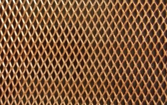 Forma de diamante Pequeno buraco expansão folha de malha de metal Anticorrosivo de cobre padrão