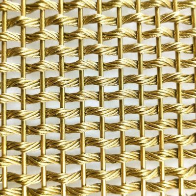Aço inoxidável decorativo Rede metálica de bronze para armário de móveis arquitetônicos