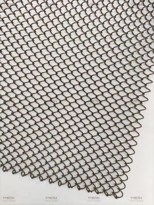 Arquitetônica Crimped Woven Wire Mesh Decorativo Metal Chain Mesh Cortina de liga de malha de bobina de cortina