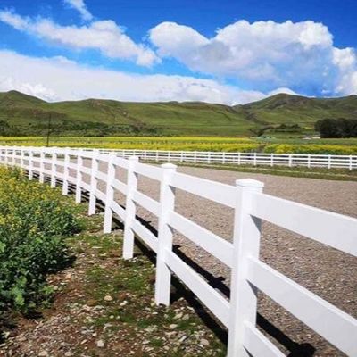 PVC Vinyl durável Cercas de trilhos de jardim Rancho Paddock Cercas de cavalos