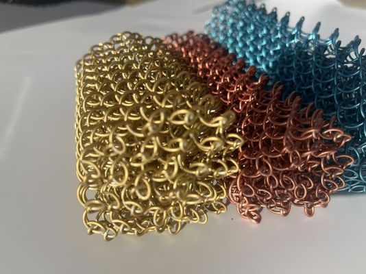 Cortina de elos de corrente de aço inoxidável 304 com design moderno e abertura de 6 mm para malha metálica arquitetônica