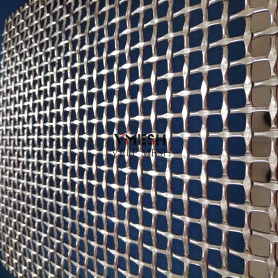 Façade metálica decorativa de malha de arame com aço inoxidável de malha de arame tecido de diâmetro 1mm-4mm