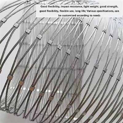Custom Size Stainless Steel Rope Netting Animal Enclosure Aviary Zoo Fence Protect Mesh