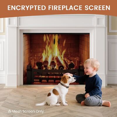 Cortinas de tecido metálico ajustáveis ​​multipainel dobráveis ​​para tela de lareira interna