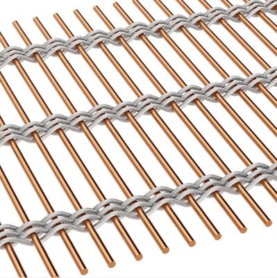 Malha arquitetônica de aço inoxidável flexível decorativa personalizada para edifícios de escritórios