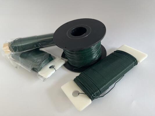 Decoração floral artesanato verde preto prata dourado fio de carretel de florista para artesanato de jardim