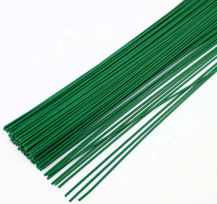 Filho Floral Artesanal de Ferro Cortado de Cor Verde Pintado 40cm 22 Gauge Para Flores Floristas