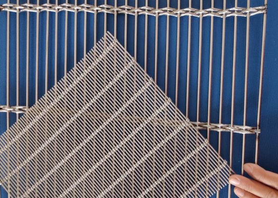 Malha arquitetónica anodizada flexível do cabo de Mesh Stair Railing 5.3kg/Sqm do metal