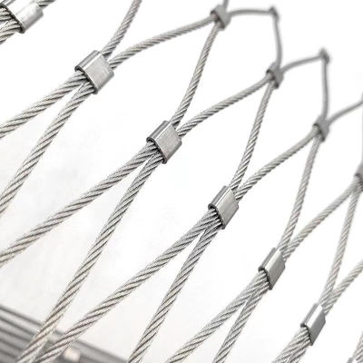 Rede de corda de arame farpado de aço inoxidável 1 mm-3 mm para zoológico e decoração