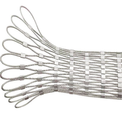 304 316 corda inoxidável de aço Mesh Flexible Bridge Protection Handrail