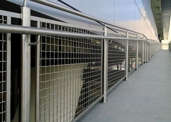 30%-60% fio arquitetónico Mesh Stair Railing da malha 0.5mm-4.0mm do metal da zona aberta