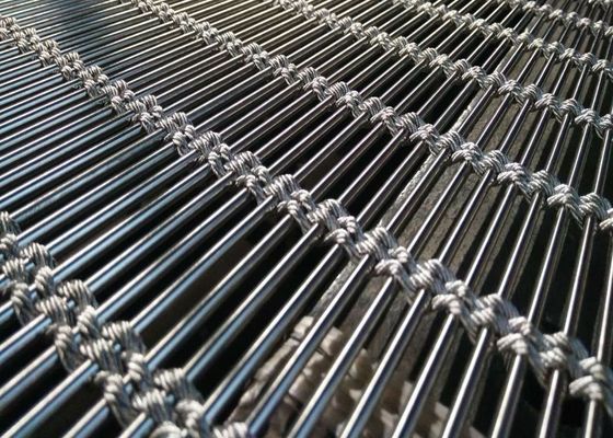 Fio externos Mesh Curtain Wall ISO9002 tecido decorativo do SUS 304 316