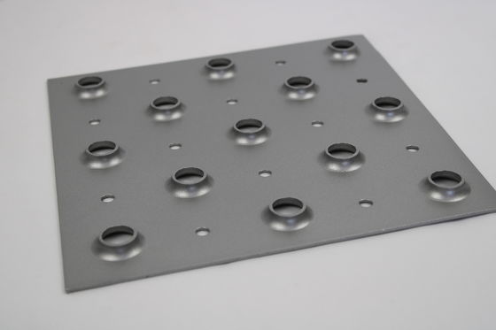 prancha aumentada 4.0mm do suporte do aperto que raspa o deslizamento redondo da segurança do assoalho do furo resistente