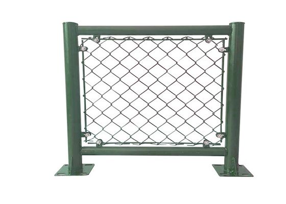 Os 6 Ft pretos verdes galvanizaram a cerca de fio do ciclone da cerca 2.0mm 2.5mm do elo de corrente